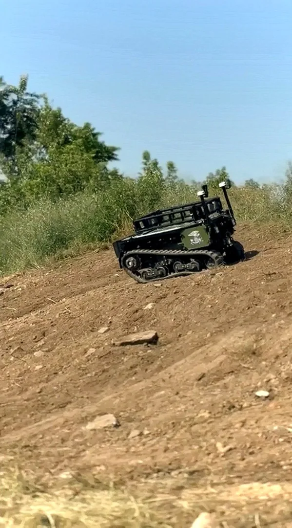 MAX1 on a steep earth slope